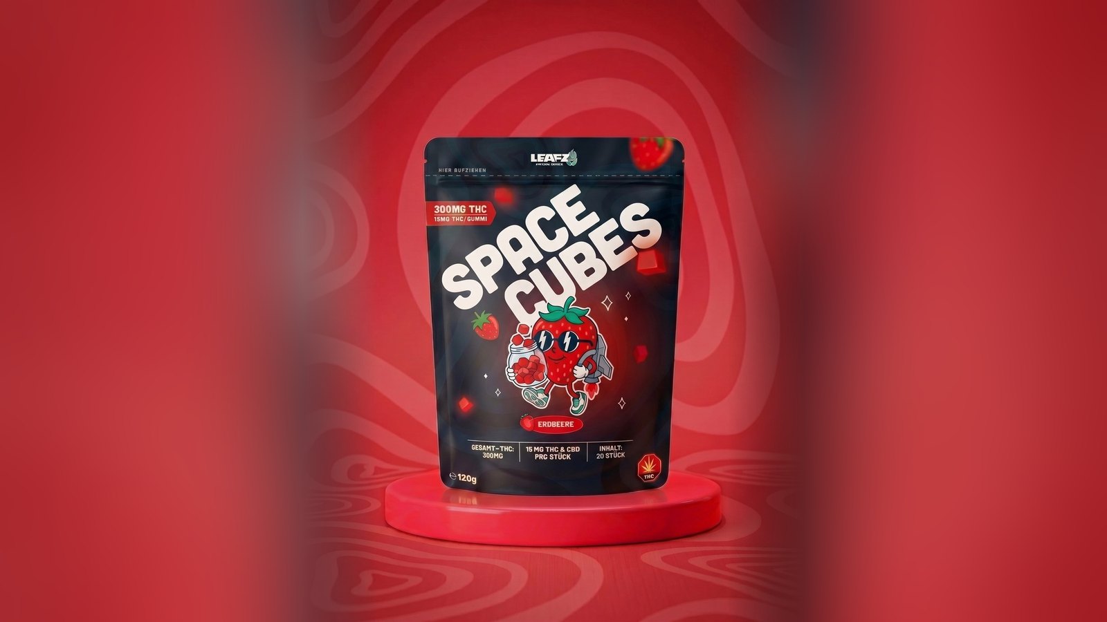 LEAFZ_Space-Cubes-300mg_Erdbeere_16-9 LEAFZ_Space-Cubes-300mg_Erdbeere_16-9
